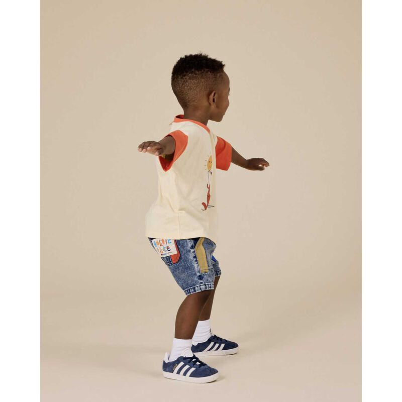 Goldie + Ace Primary Pop Noah Denim Shorts image number 2